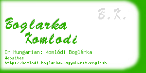 boglarka komlodi business card